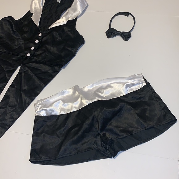 Forplay Black and White Playboy Bunny Tuxedo Costume - Women’s Size M/L - Picture 5 of 15